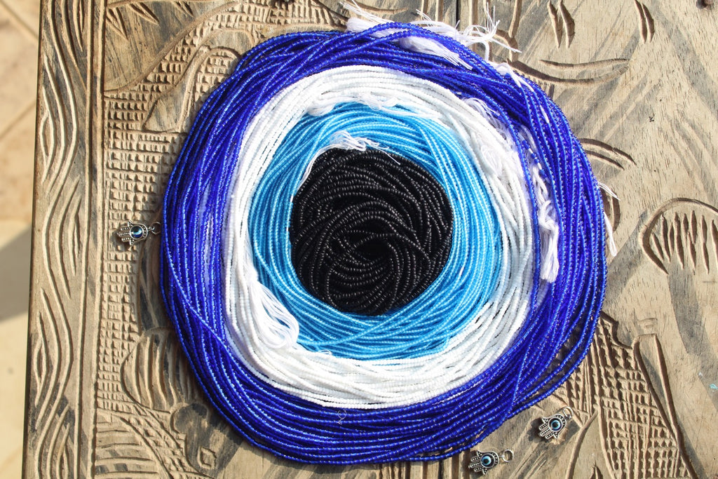 The Eye Of Protection - 50 Strand Ghana Wholesale Waist Bead Bundle
