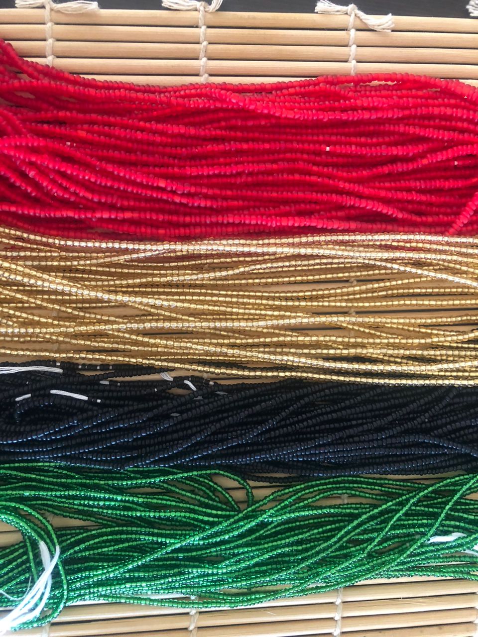 Ghana Waist Beads -Juneteeth - Mini Bundle (20) Strands