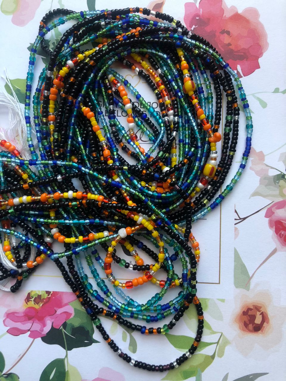 Cosmic Balance Ghana Waist Bead Set (7) Strands